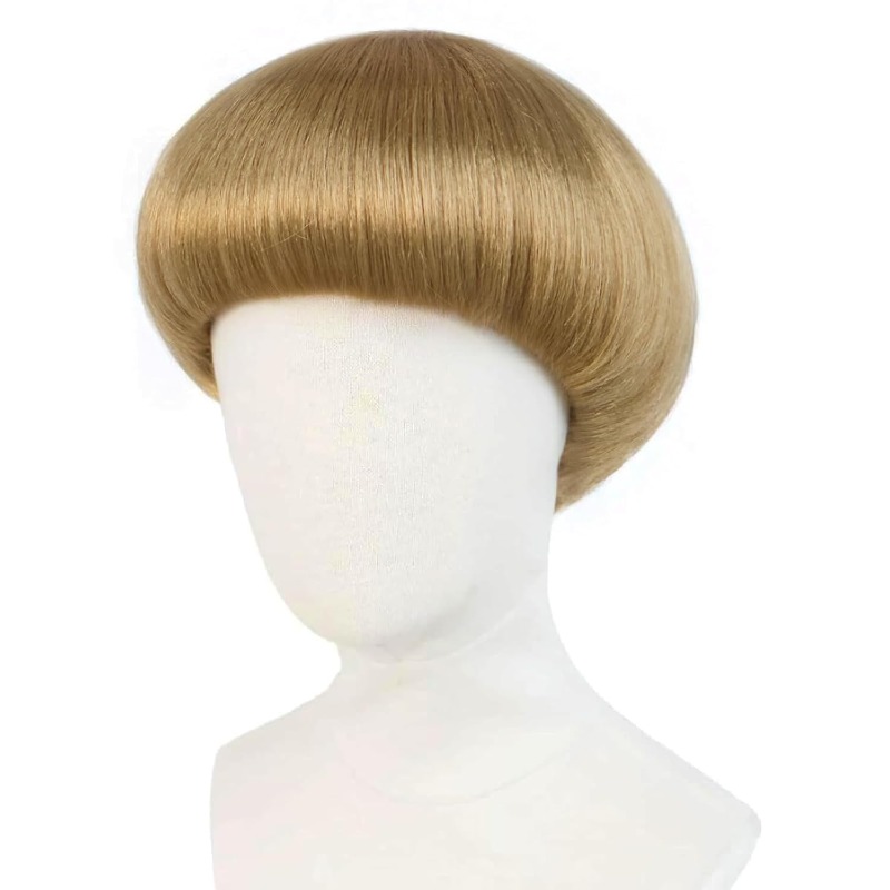 Women'S Accessories In The 60S - Short Blonde Bowl Cut Wig Blonde