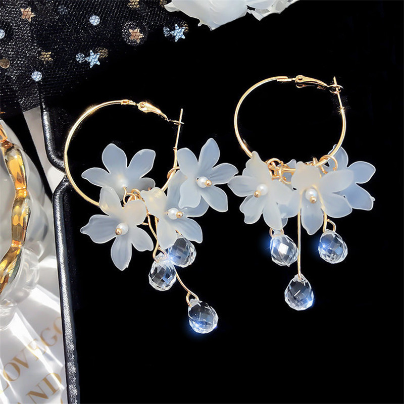 Women'S Accessories Trends 2026 - Korean Fashion Zircon White Flower Drop