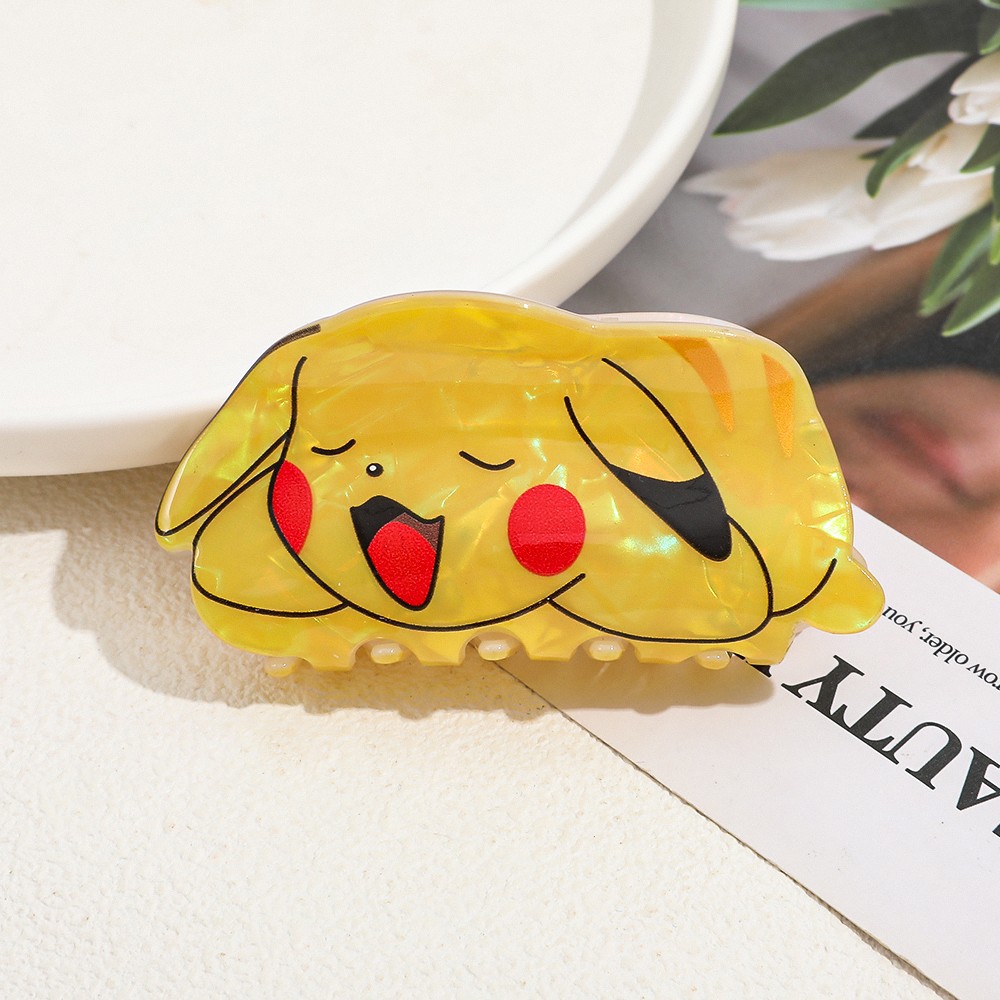 Women'S Yellow Accessories - Cartoon Pokemon Pikachu Grab Clip Transparent