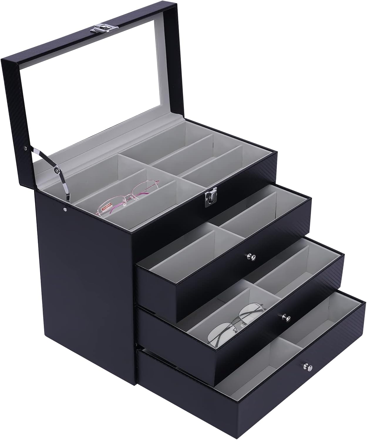 Women Accessories List - 24 Slots Sunglasses Organizer Case Box