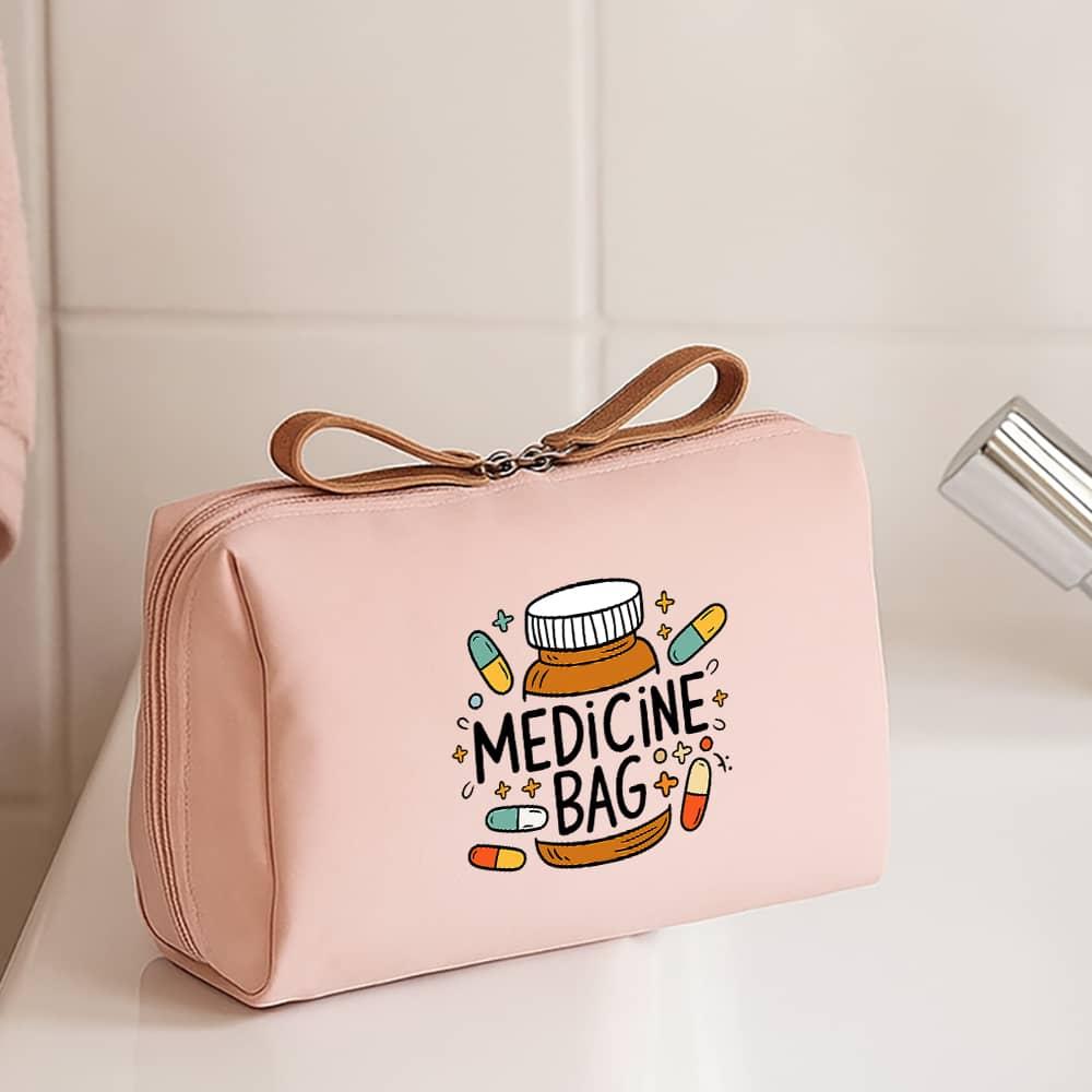 Women Accessories List - Medication Label Toiletry Bag, Travel Organizer