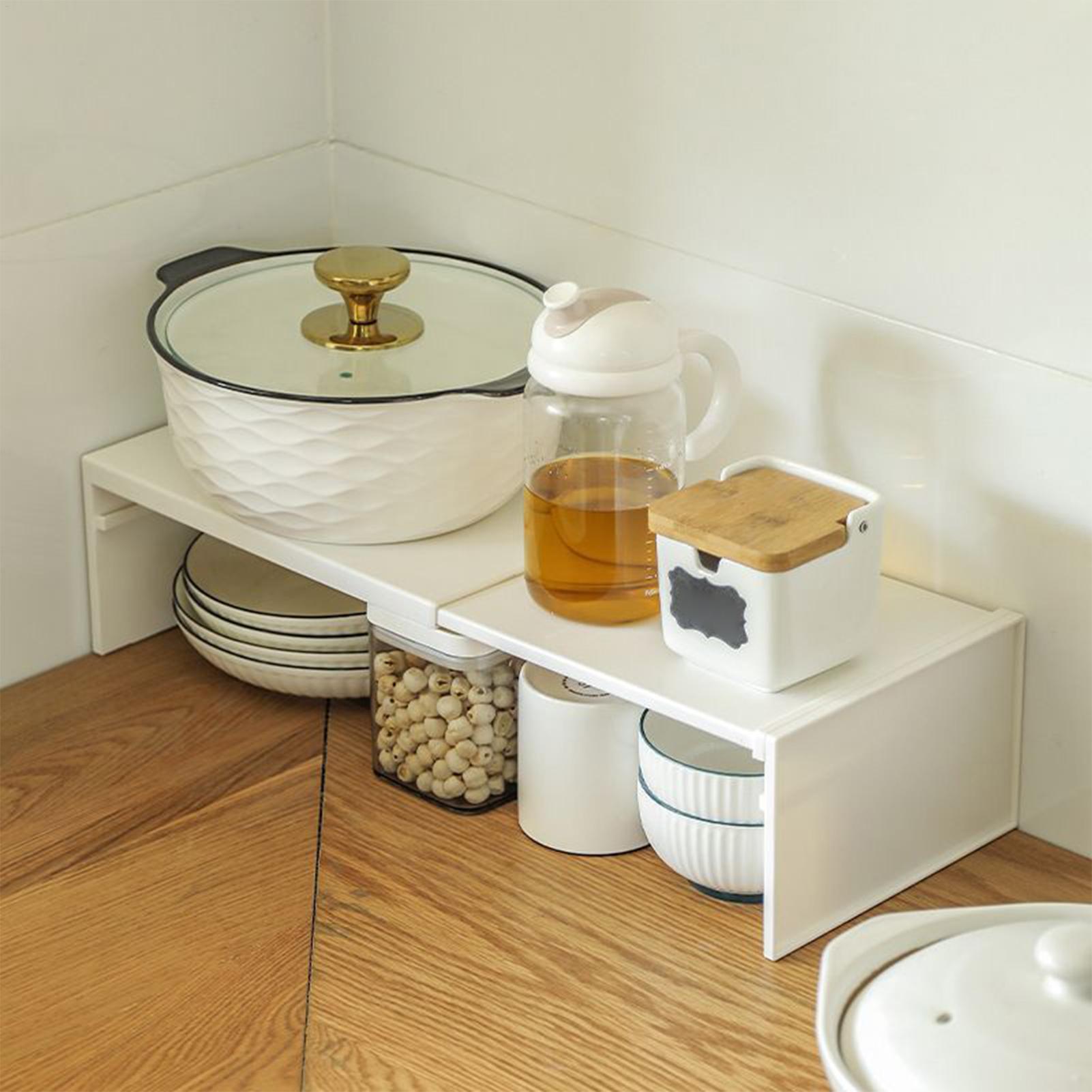 Women Accessories List - Kitchen Stretchable Cabinet Shelf Household Stackable