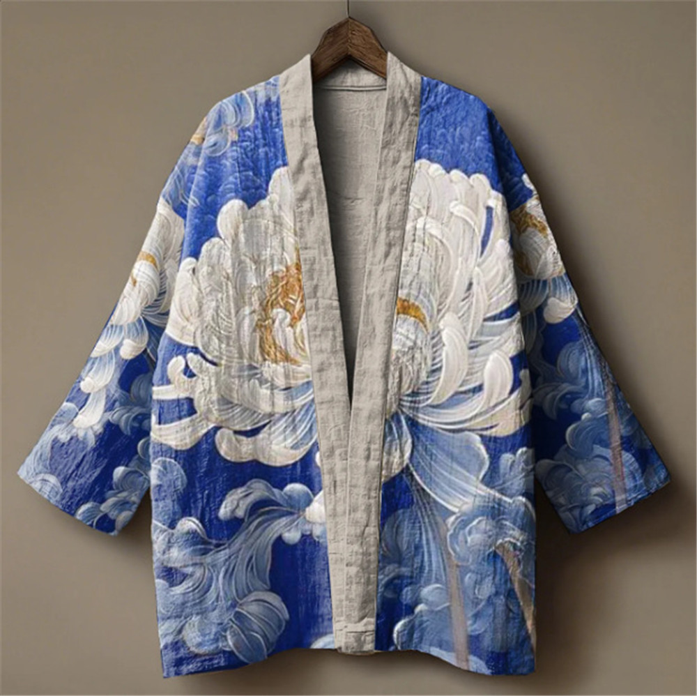 Women'S Kimono Accessories - Japanese Crane Print Kimono for Men