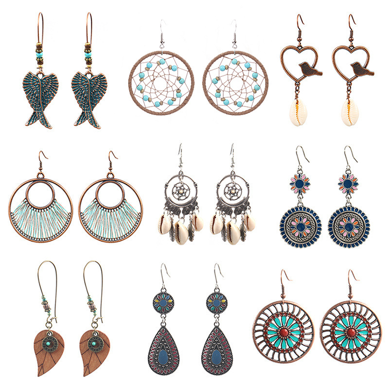 Women Accessories In Amazon - Cross-border Amazon popular earrings multi-piece set,