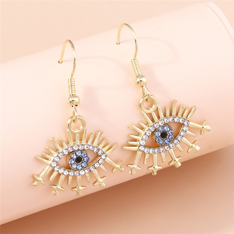 Women Accessories Nepal - Aihua Bohemia Crystal Turkish Eye Earrings