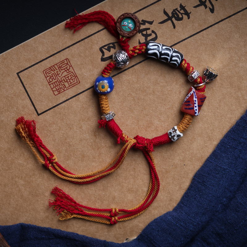 Women Accessories Nepal - Tibetan jewelry -woven Nepal glass accessories