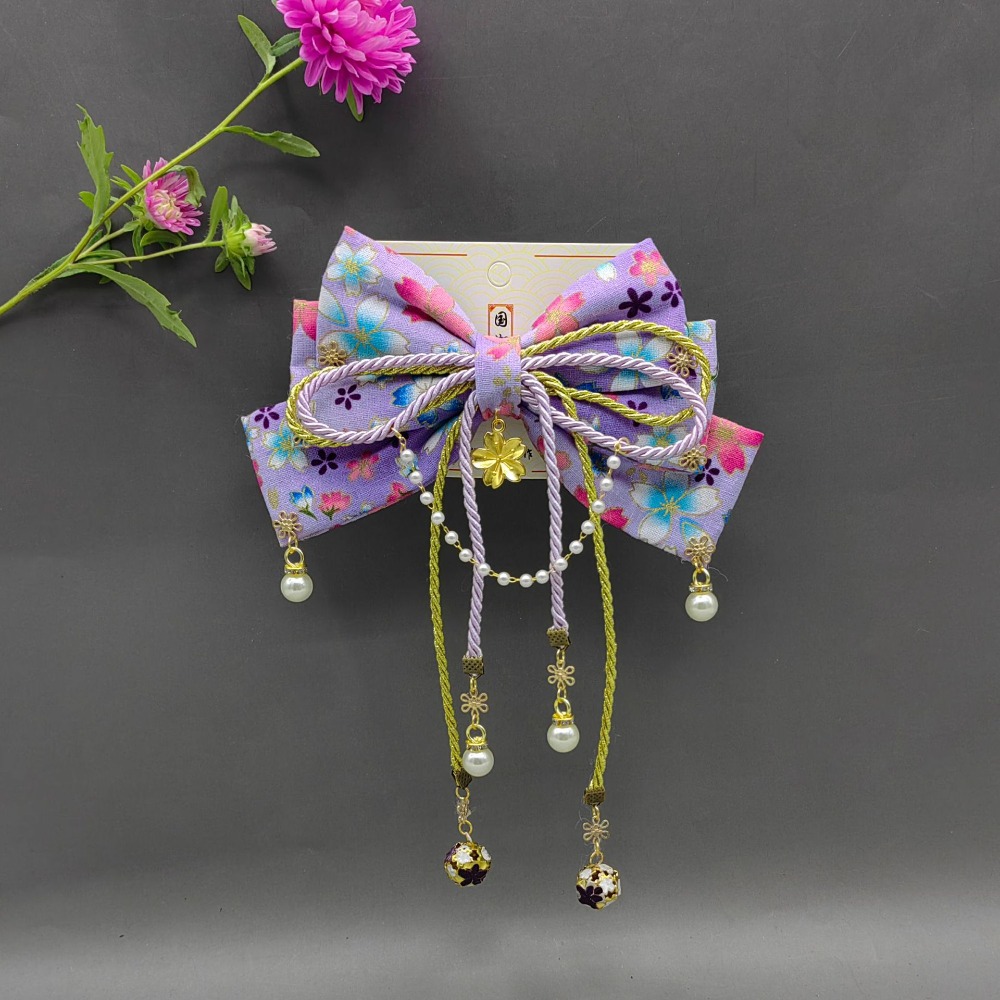 Women'S Kimono Accessories - Personality Japanese Style Sakura Bow Hairpin