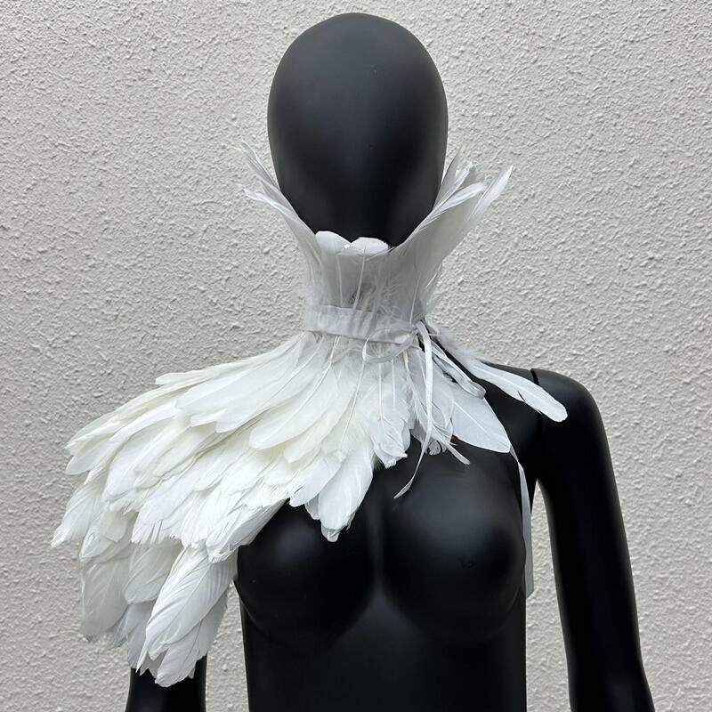 Women Accessories In Amazon - Amazon 11 Colors Gothic Feather One-Shoulder