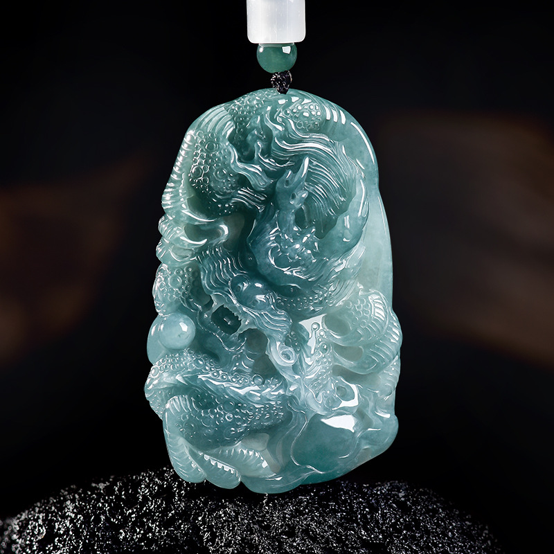 Natural Burmese Jadeite Dragon - Women'S Accessories Designer 评论和价格