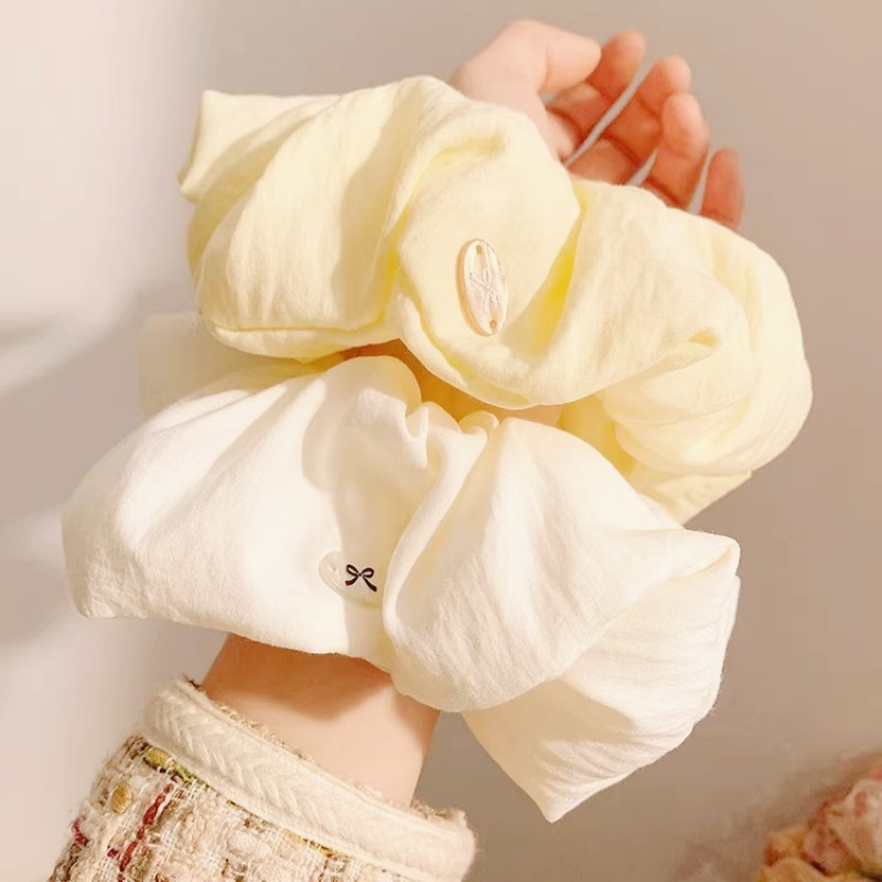 2Pcs Trendy Cotton Puff Hair B - Women'S Yellow Accessories 评论和价格