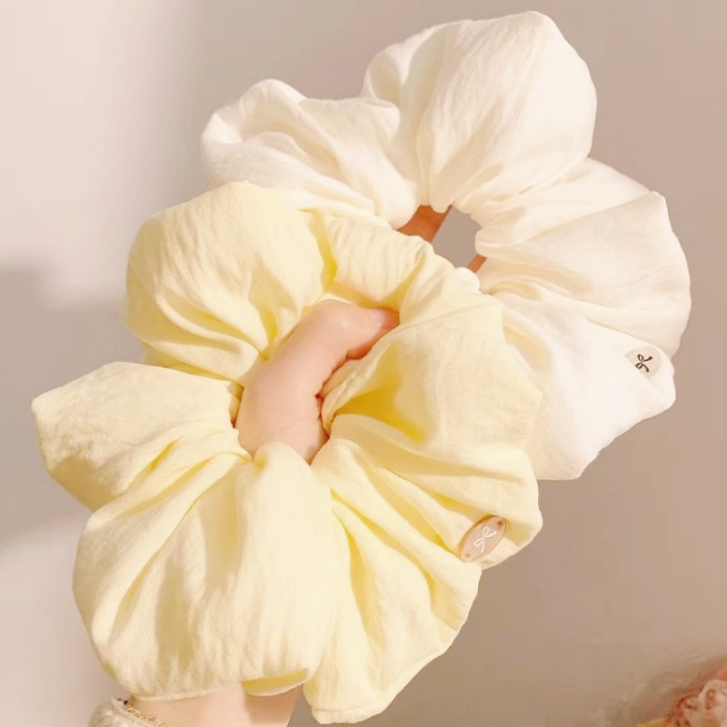 2Pcs Trendy Cotton Puff Hair B - Women'S Yellow Accessories 评论和价格