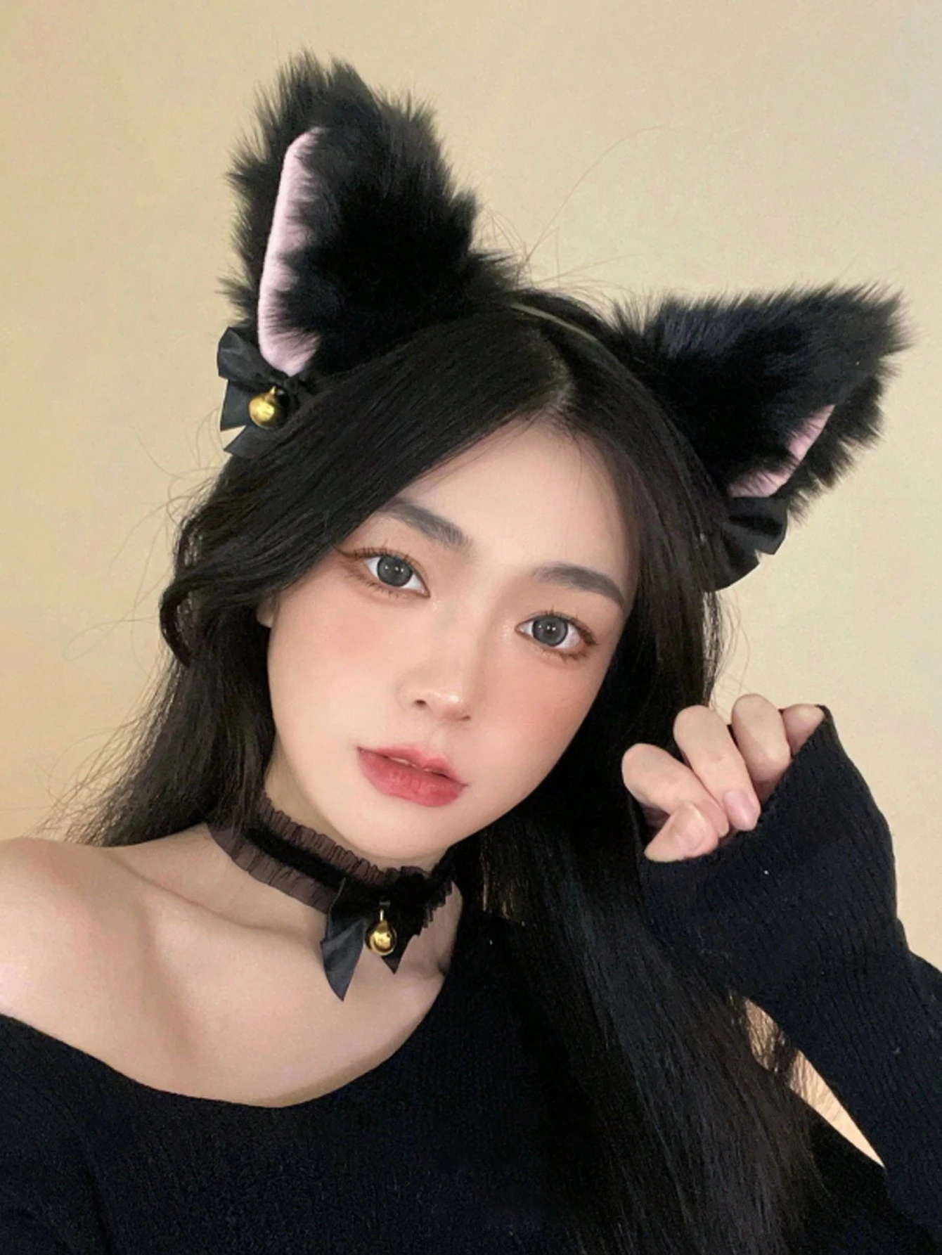 Black Fuzzy Cat Ear Hairband W - Women'S Yellow Accessories 评论和价格