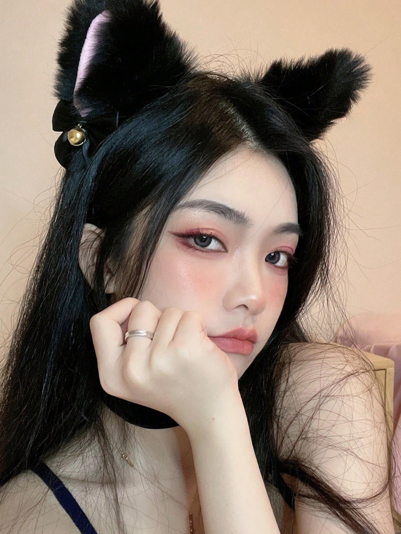 Black Fuzzy Cat Ear Hairband W - Women'S Yellow Accessories 评论和价格