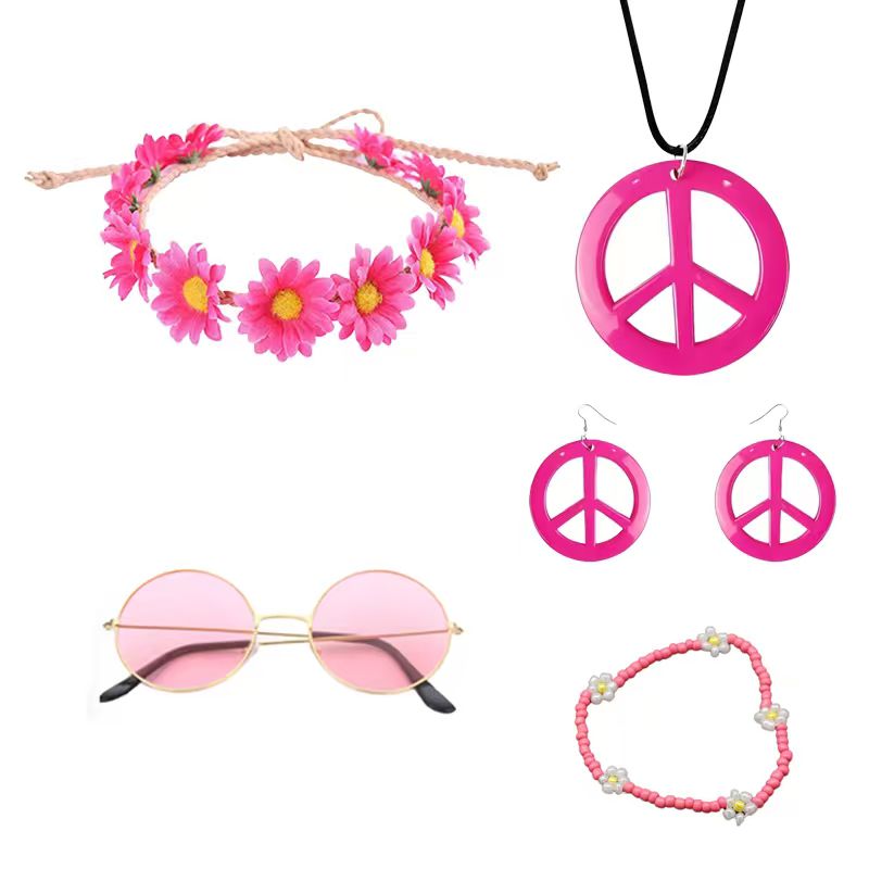 PESENAR Hippie Costume Accesso - Women'S Accessories In The 60S 评论和价格