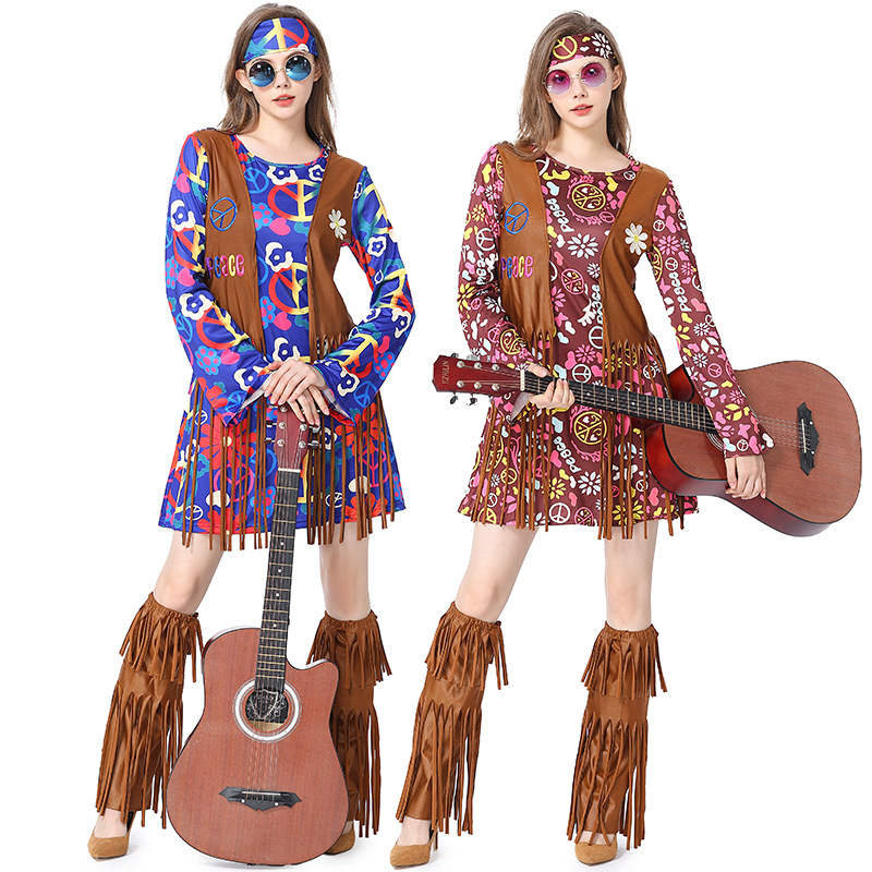 Halloween Disco Dress 70s 60s  - Women'S Accessories In The 60S 评论和价格