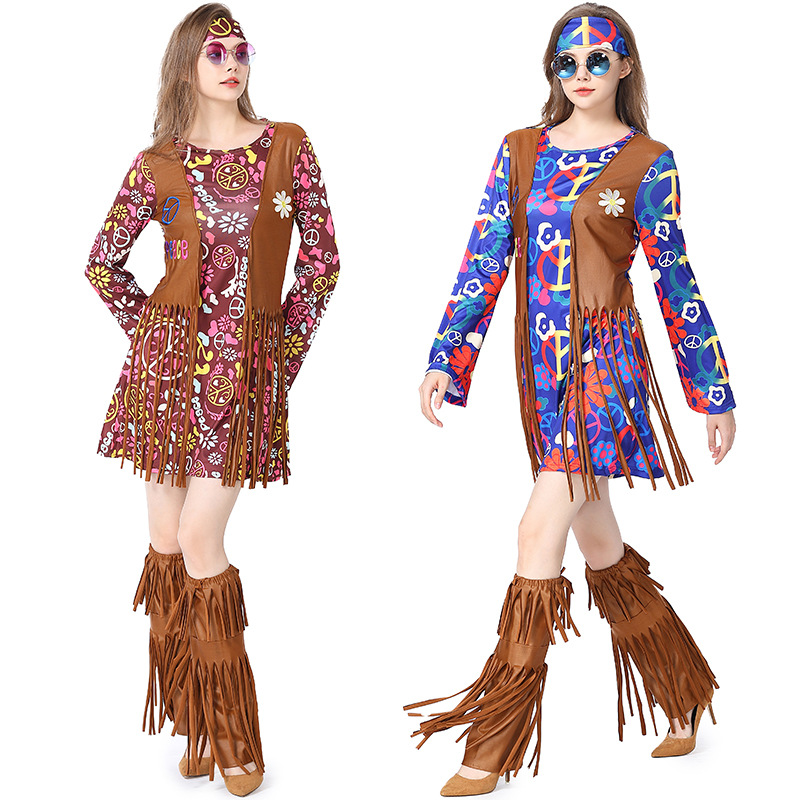 Halloween Disco Dress 70s 60s  - Women'S Accessories In The 60S 评论和价格