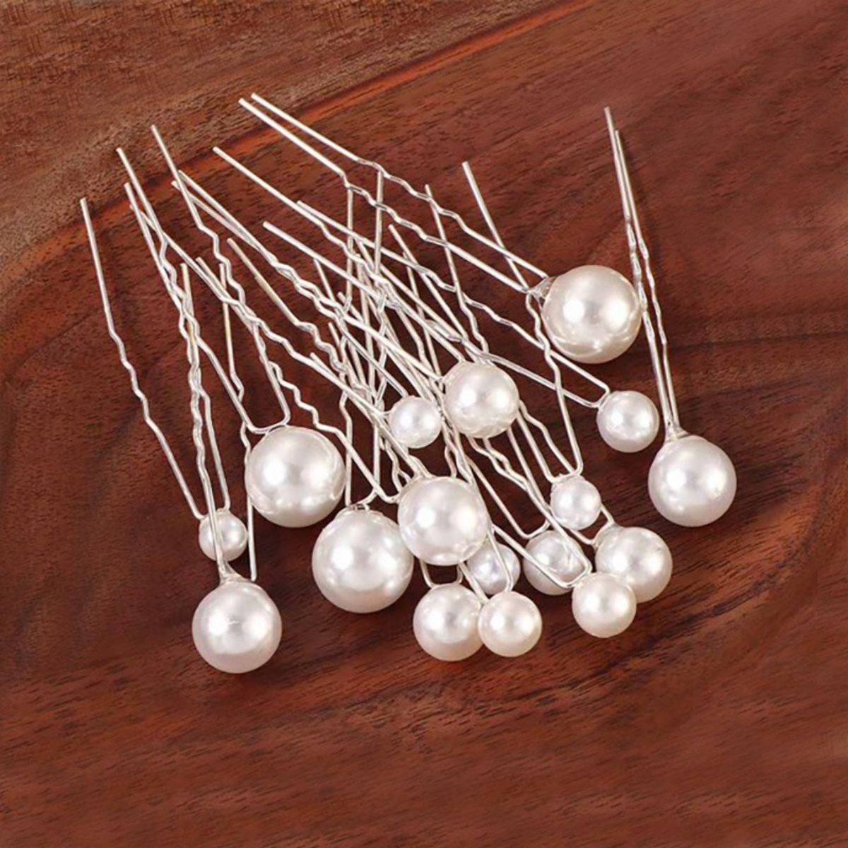 Pearl Hairpins 18Pcs U-Shaped  - Women Accessories Gift Set 评论和价格