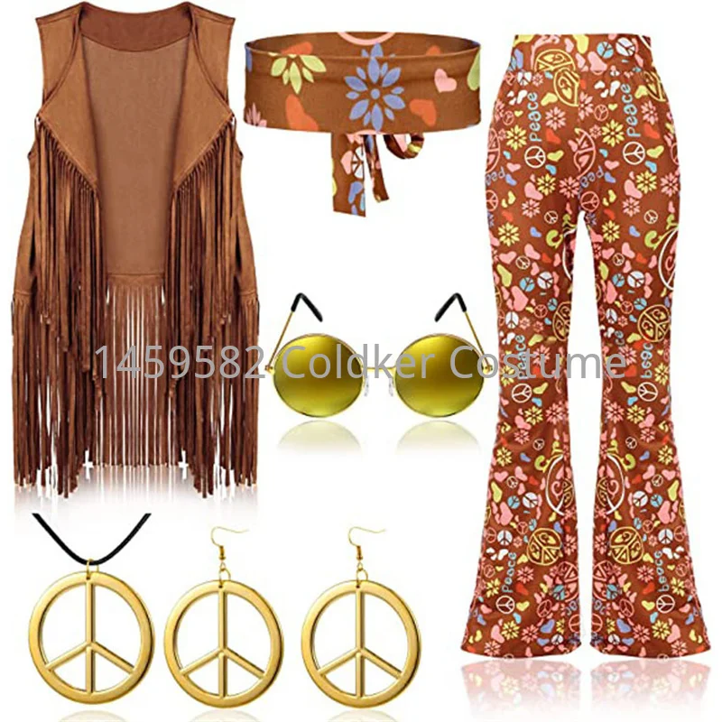 Hippie Costume Women Peace Lov - Women'S Accessories In The 60S 评论和价格