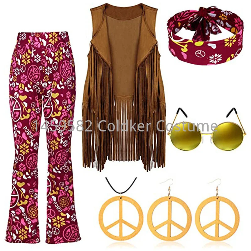 Hippie Costume Women Peace Lov - Women'S Accessories In The 60S 评论和价格