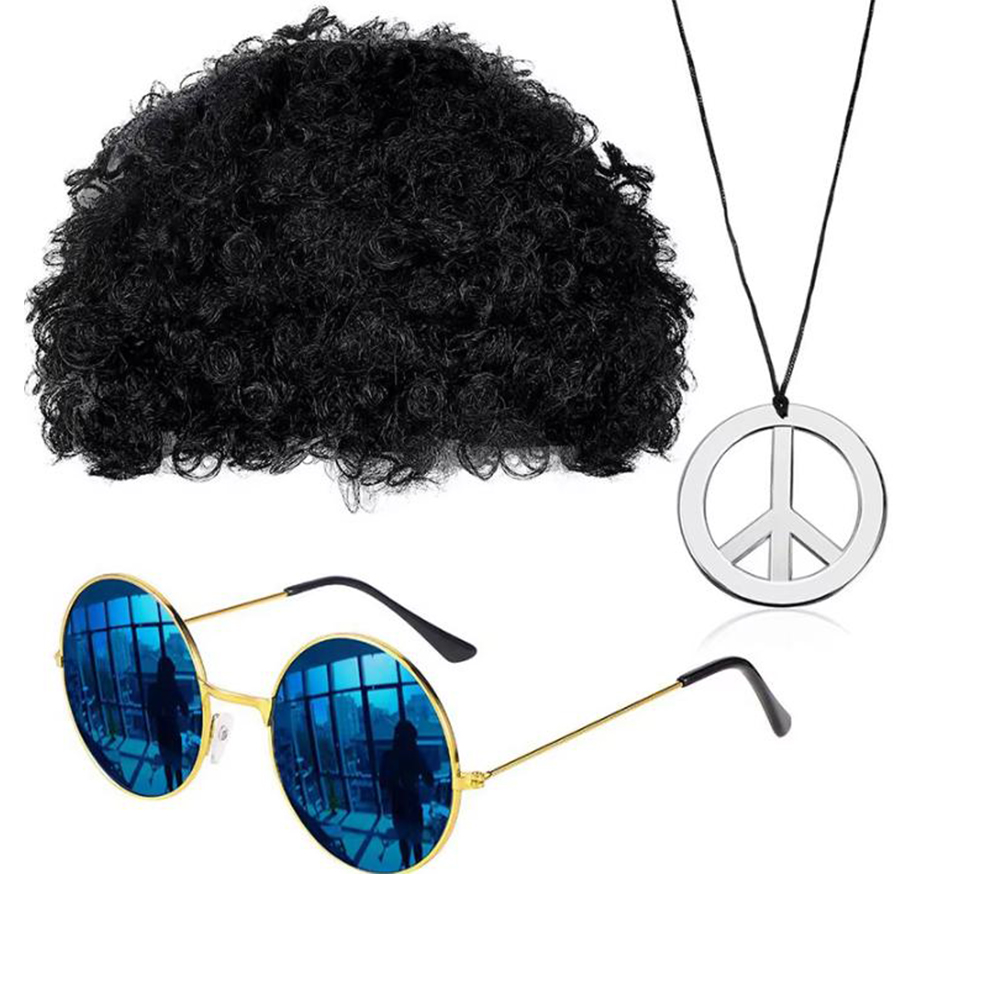 Hippie 60S Accessory Set Wig S - Women'S Accessories In The 60S 评论和价格