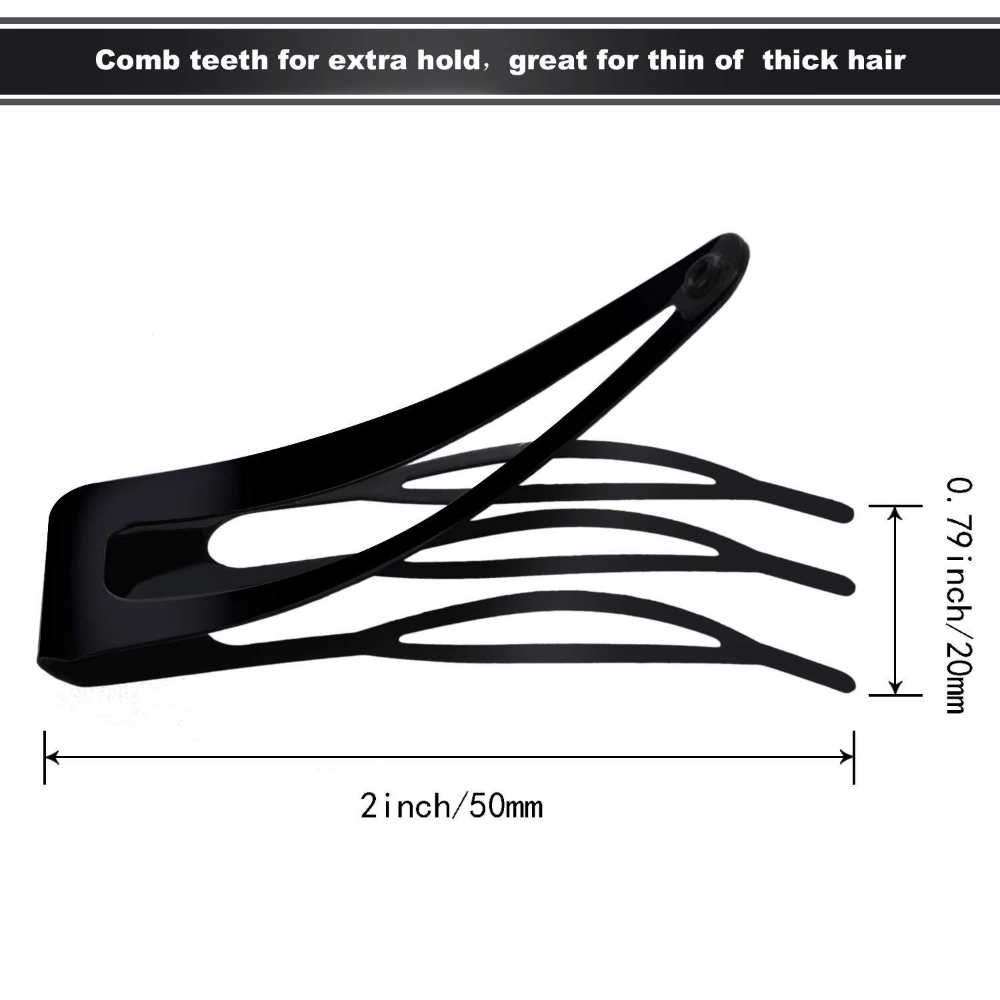10pcs/lot Metal Snap Hair Clip - Women Accessories List 评论和价格