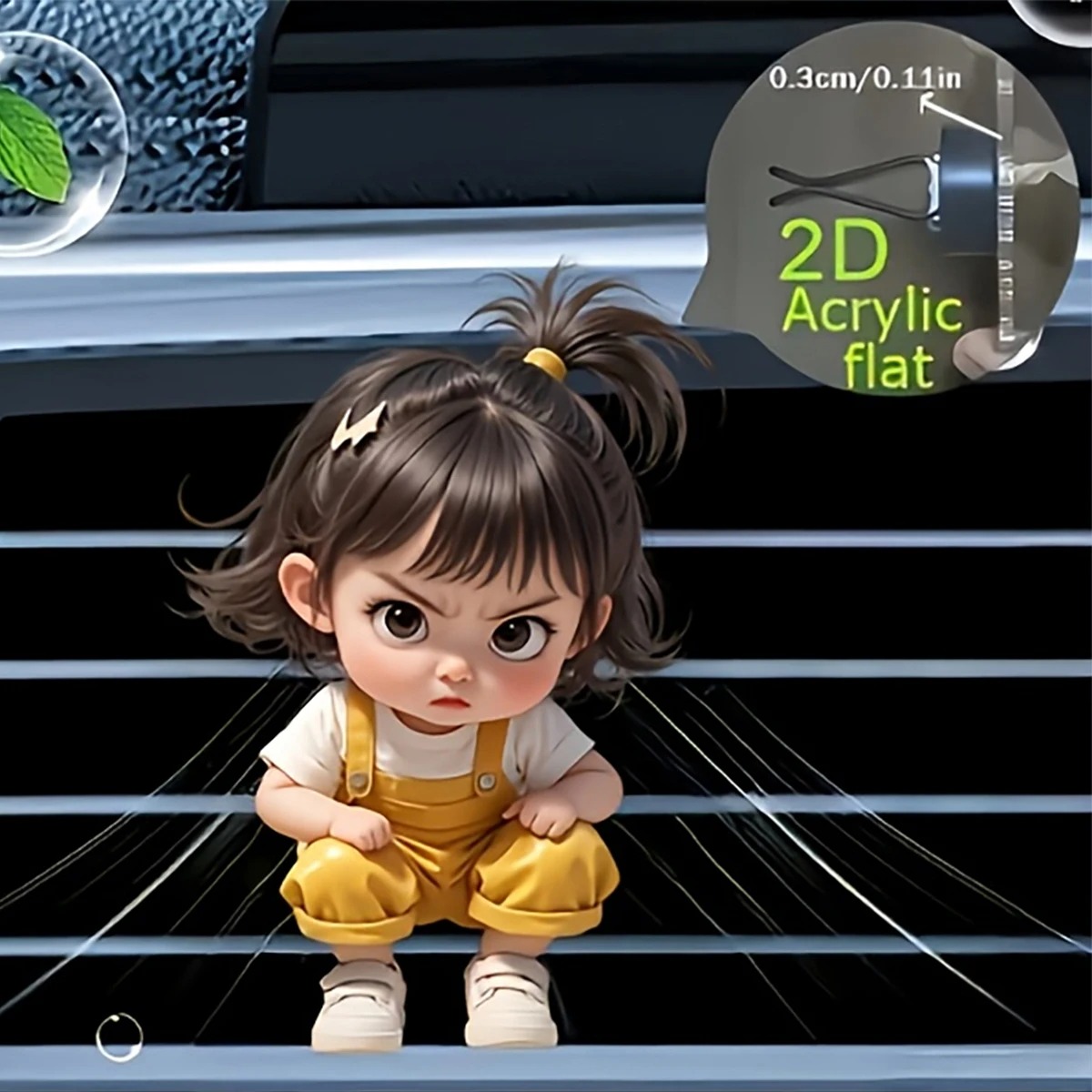 Kawaii Cartoon Angry Little Gi - Women Accessories Outlet 评论和价格