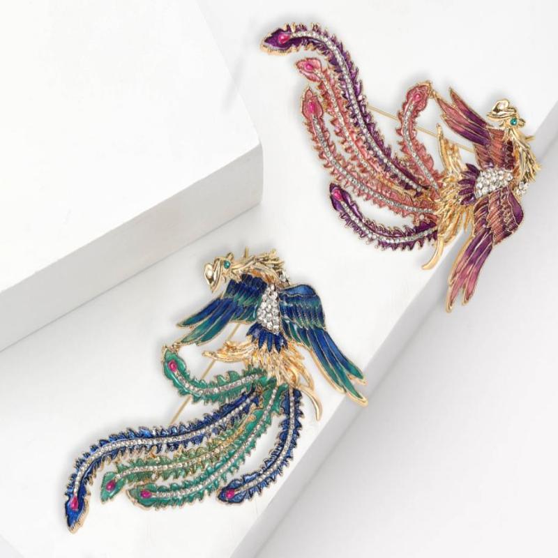 Fashion Phoenix Brooches Unise - Women'S Accessories Categories 评论和价格