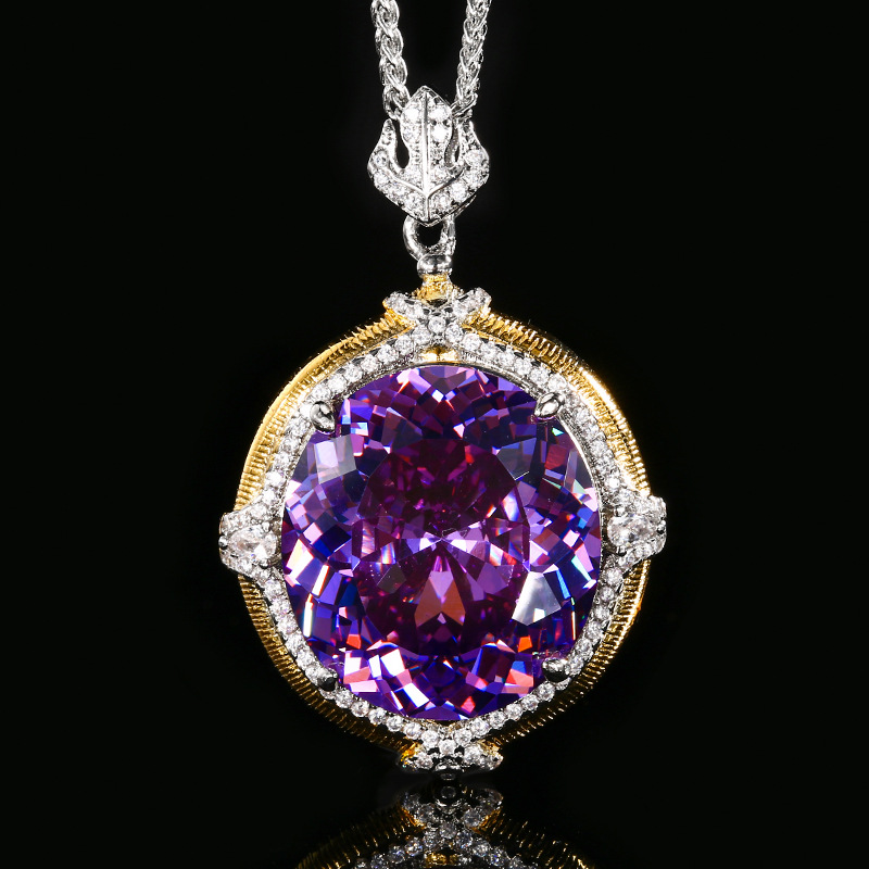 Sparkling 5A Grade Pendant Nec - Women'S Yellow Accessories 评论和价格