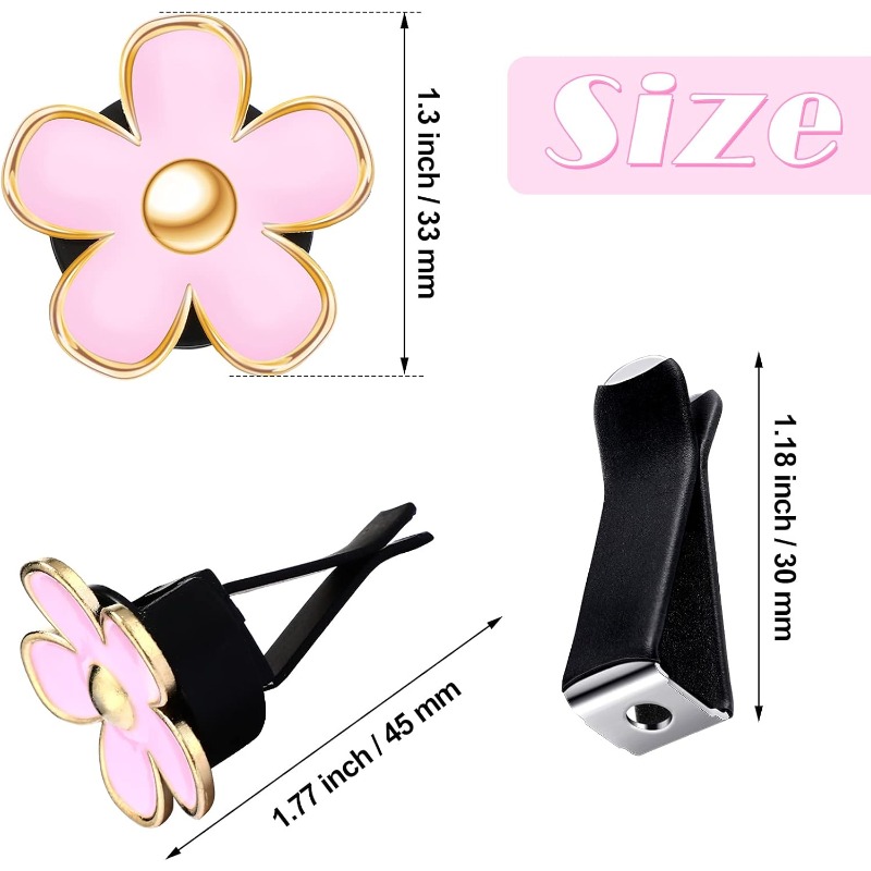 6PCS Daisy Flower Air Vent Cli - Women Accessories Outlet 评论和价格