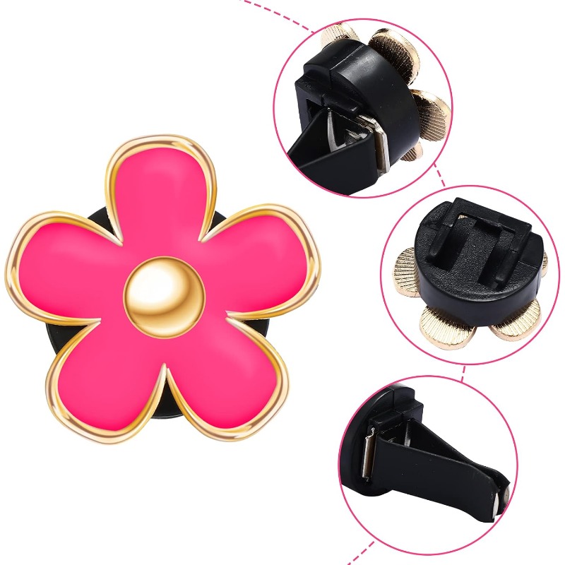6PCS Daisy Flower Air Vent Cli - Women Accessories Outlet 评论和价格