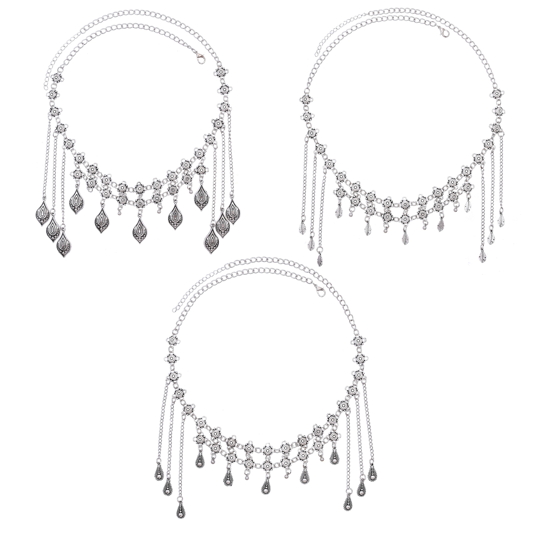 Vintage Silvery Alloy Long Cha - Women Accessories Nepal 评论和价格