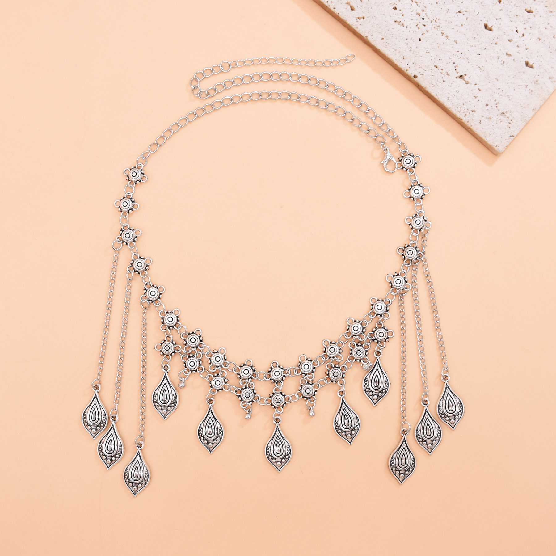 Vintage Silvery Alloy Long Cha - Women Accessories Nepal 评论和价格