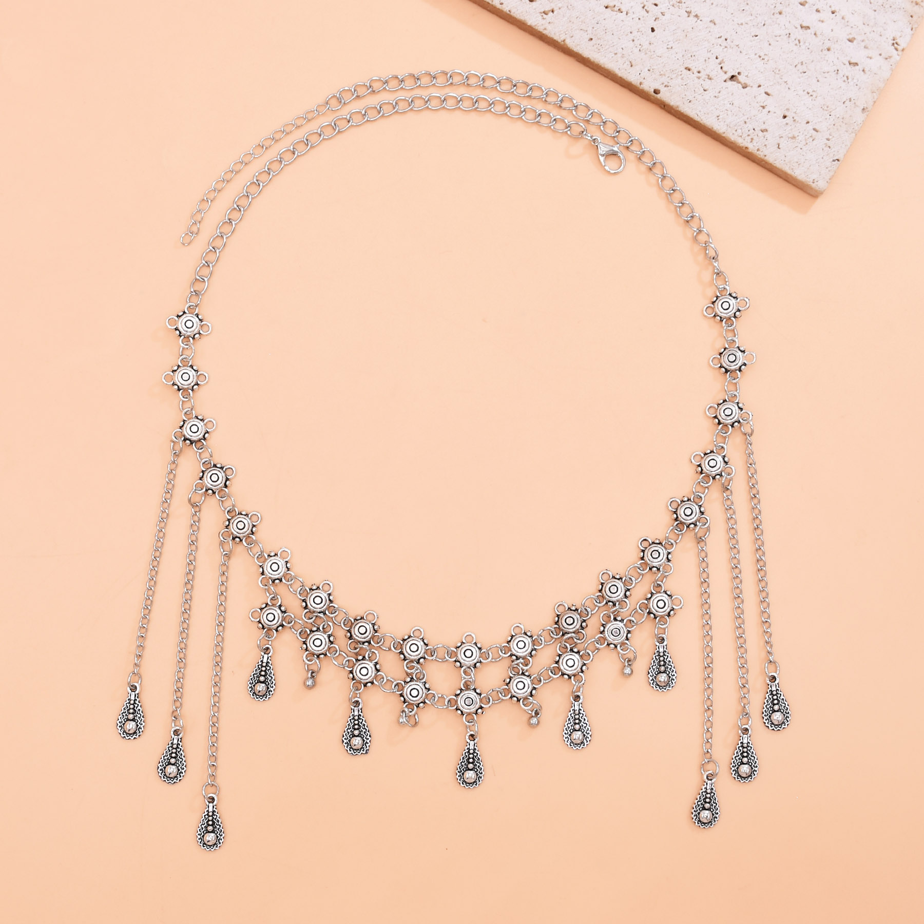 Vintage Silvery Alloy Long Cha - Women Accessories Nepal 评论和价格