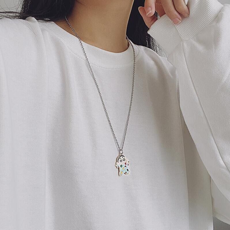Crayon Shin-chan cartoon neckl - Women Accessories Gift Set 评论和价格