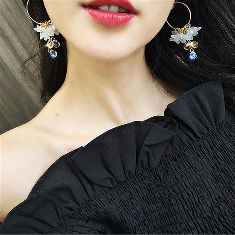 Korean Fashion Zircon White Fl - Women'S Accessories Trends 2026 评论和价格