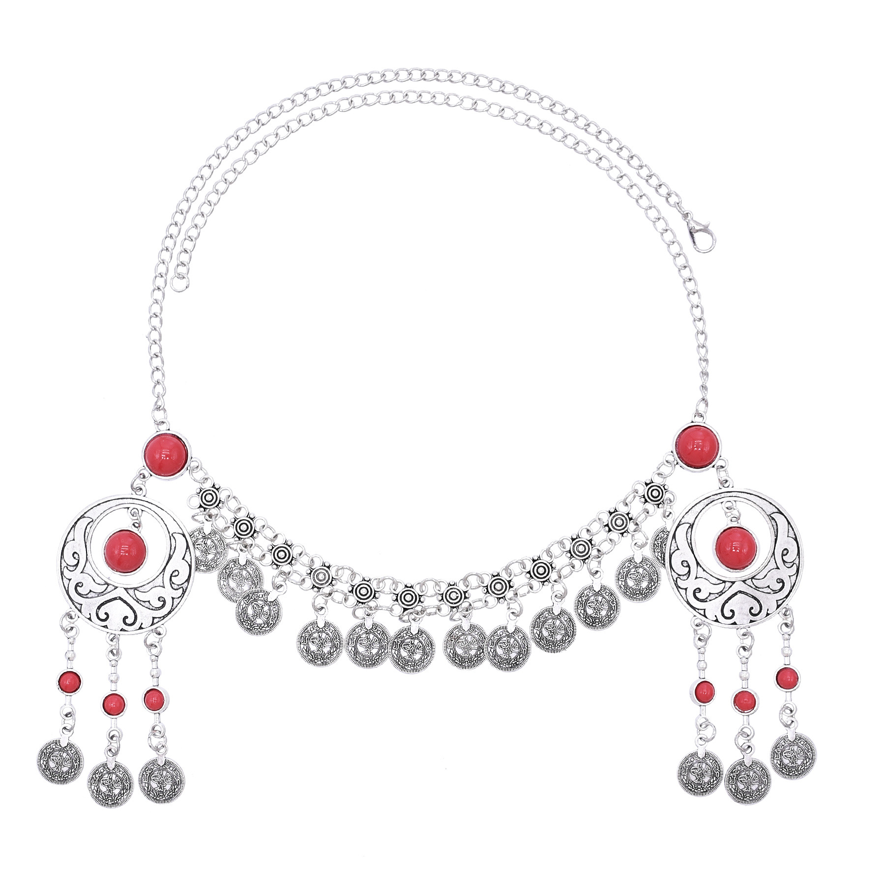 Vintage Silver Color Turquoise - Women Accessories Nepal 评论和价格