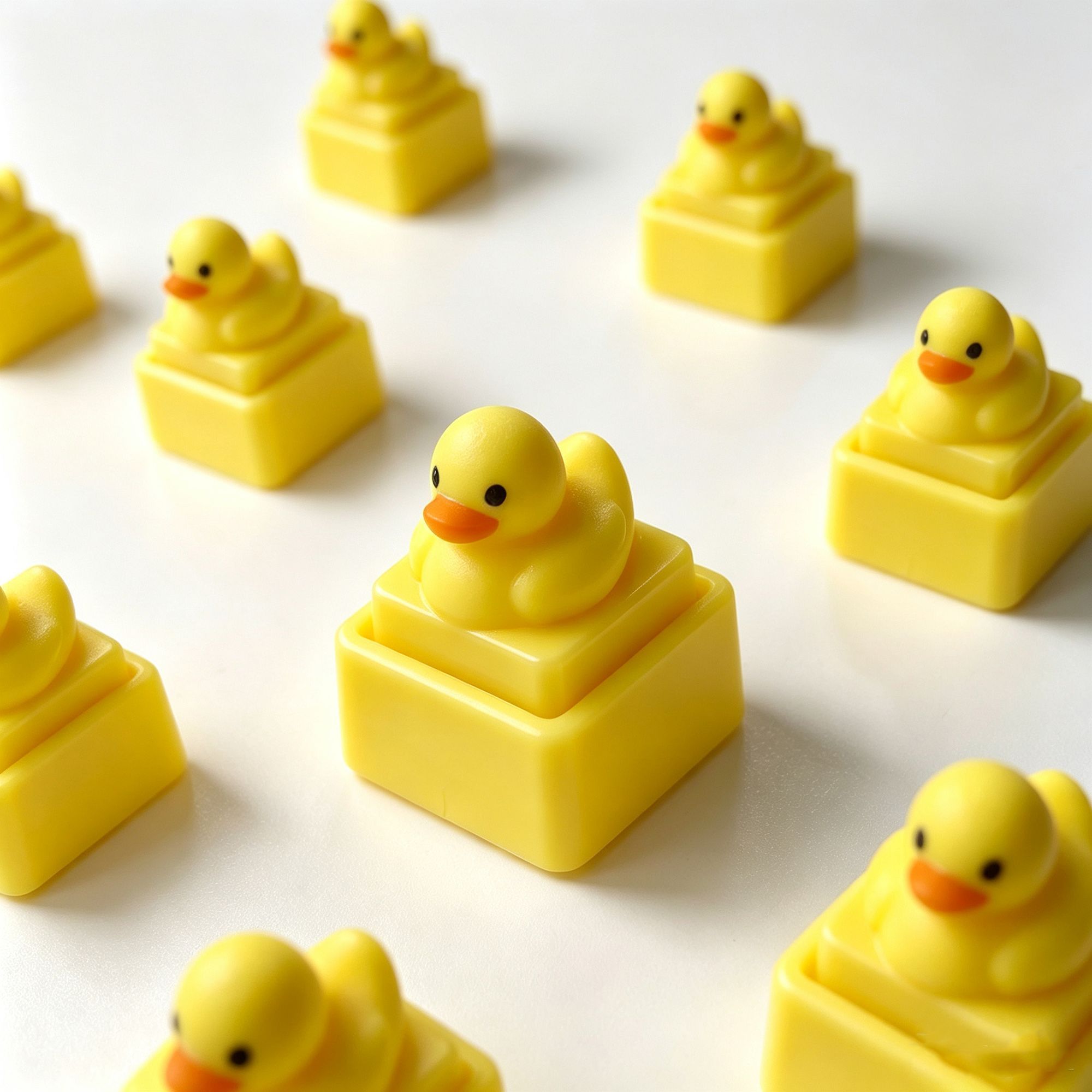 Cute Yellow Duck Press Keychai - Women'S Yellow Accessories 评论和价格