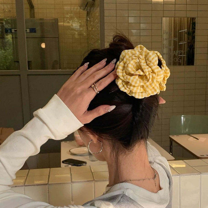 Women's Hair Claw Clip Checker - Women'S Yellow Accessories 评论和价格