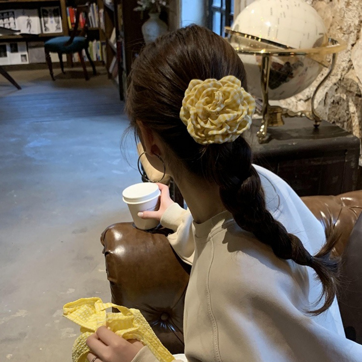 Women's Hair Claw Clip Checker - Women'S Yellow Accessories 评论和价格