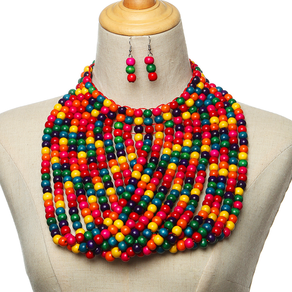 African style wood bead fringe - Women Accessories In Amazon 评论和价格