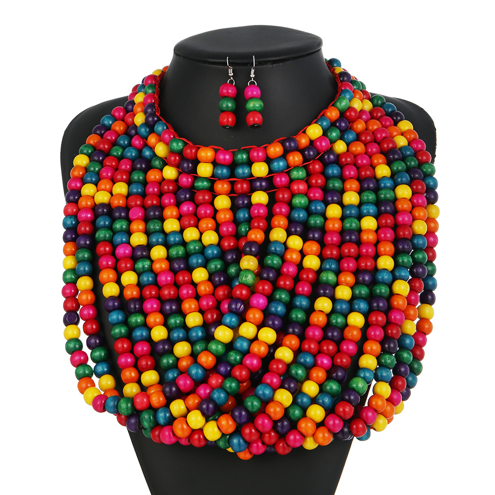 African style wood bead fringe - Women Accessories In Amazon 评论和价格
