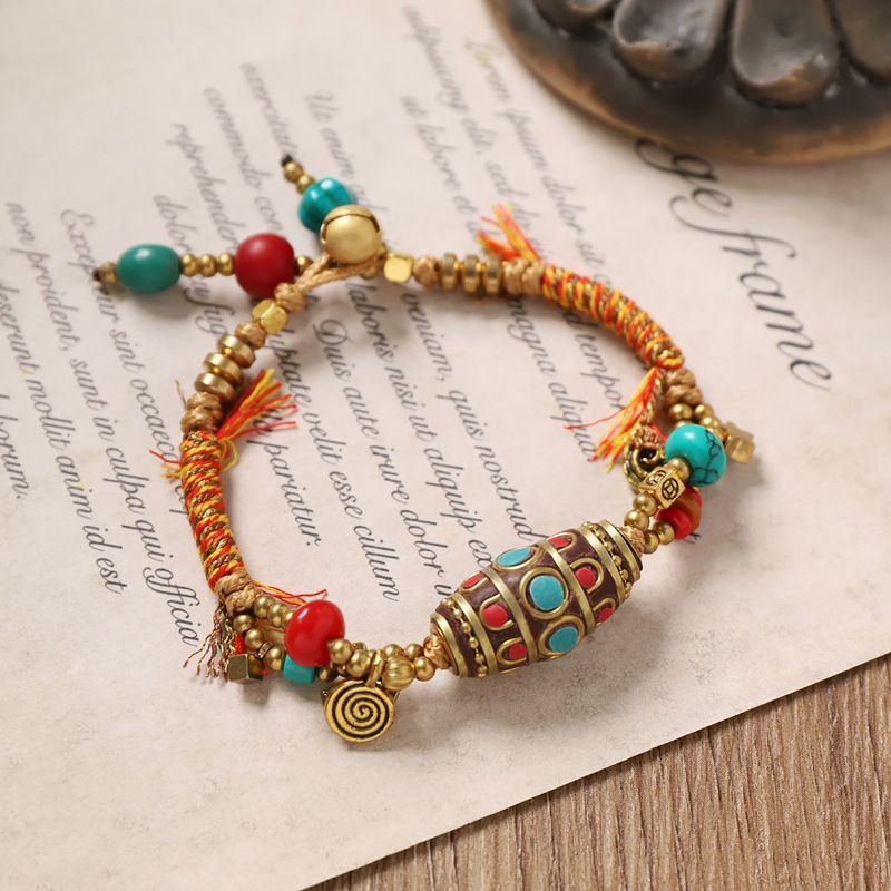 Tibetan Retro Woven Bracelet N - Women Accessories Nepal 评论和价格