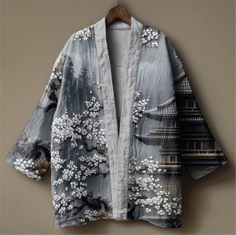 Japanese Crane Print Kimono fo - Women'S Kimono Accessories 评论和价格