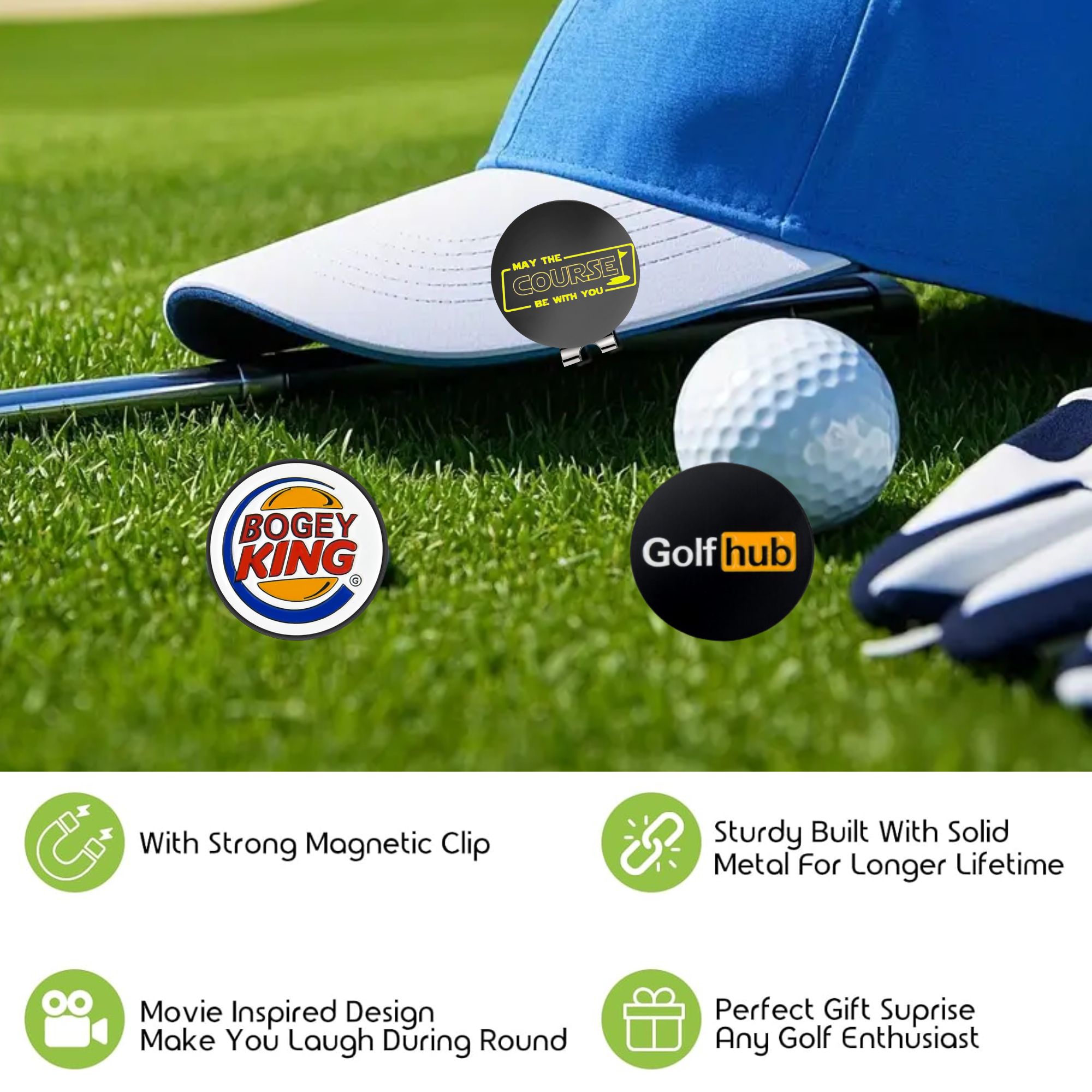 3 Pcs Funny Golf Ball Markers  - Women'S Golf Accessories 评论和价格
