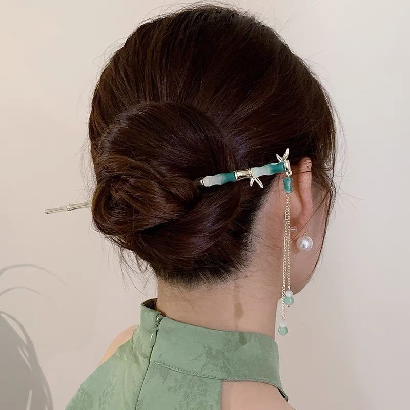 1pc Elegant Chinese Style Gree - Women'S Accessories Designer 评论和价格